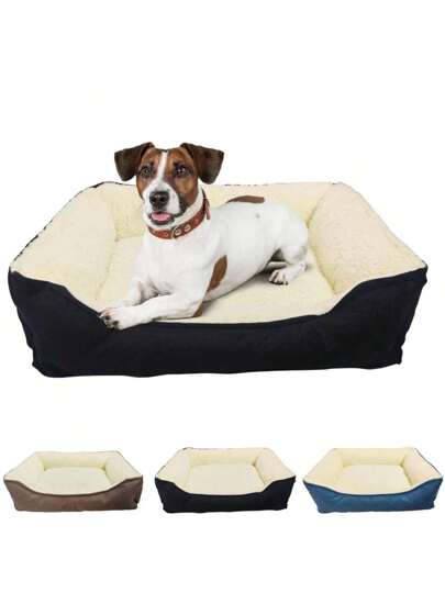 Cama Pet Luxo Caminha De Suede Confort 50 X 40 Enchimento Siliconado E Ziper Reforçado Cachorros E Gatos Medios