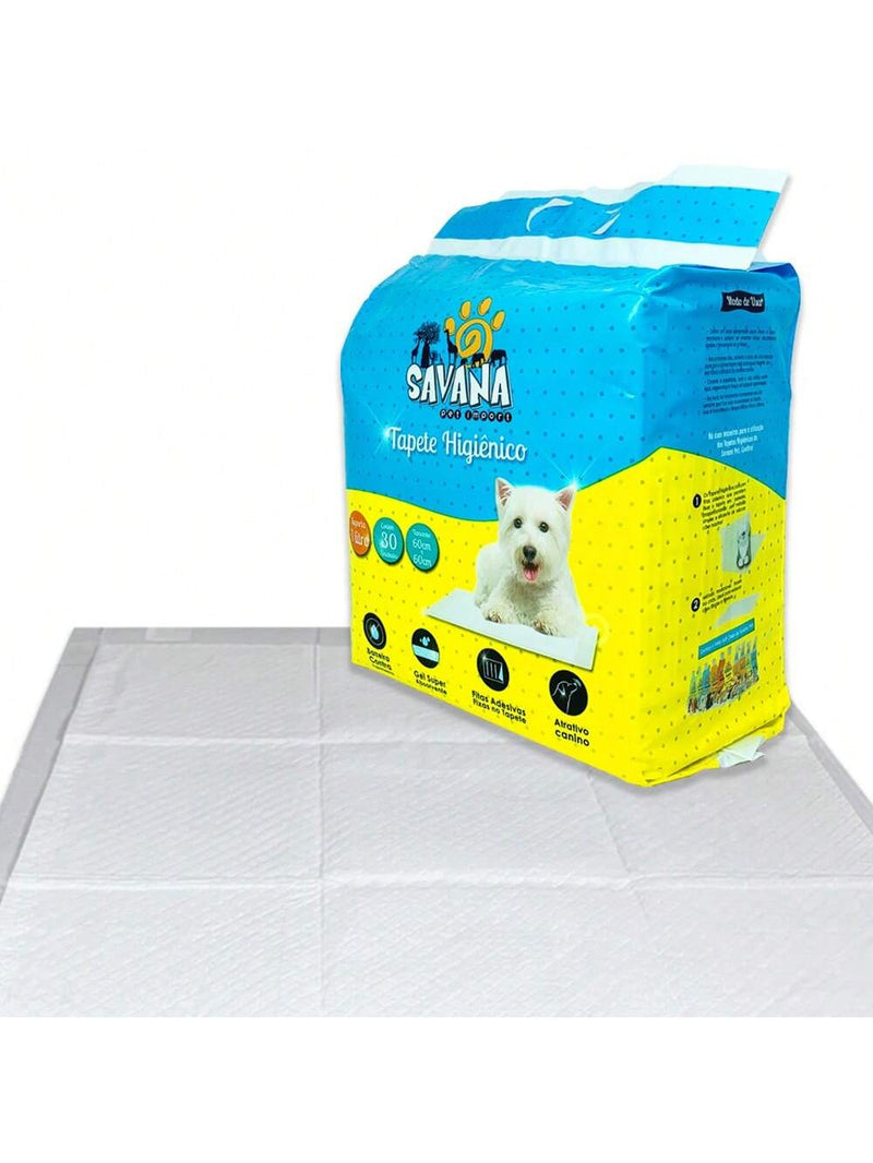 Tapete Higiênico para Pet 60x60cm com 30un Savana Pet