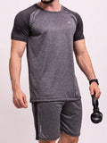 Conjunto Masculino DryFit Camiseta Masculina + Short Academia Camisa Manga Curta e Bermuda Fitness