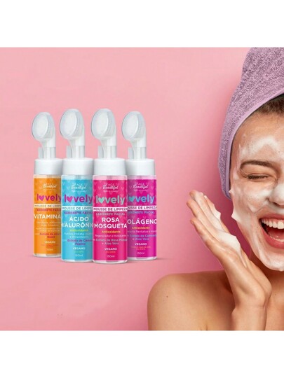 Mousse de Limpeza Facial Sabonete Lovely Espuma Facial Face Beautiful