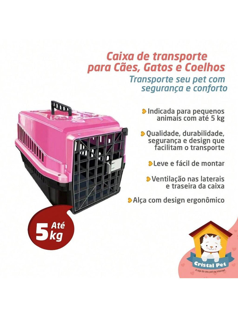 Caixa De Transporte N2 Para Cães Cachorro Gato Pequena