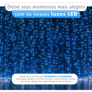 Pisca Pisca Cascata De Natal 400 Led 10 Metros 110v P.d’agua