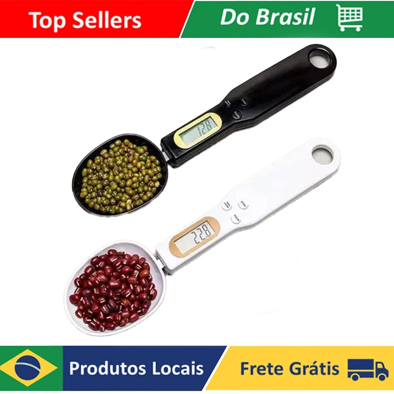 Colher Balanca Digital LCD Com Balanca Medidora Ate 500g Utilidade na Cozinha para Diversos Graos