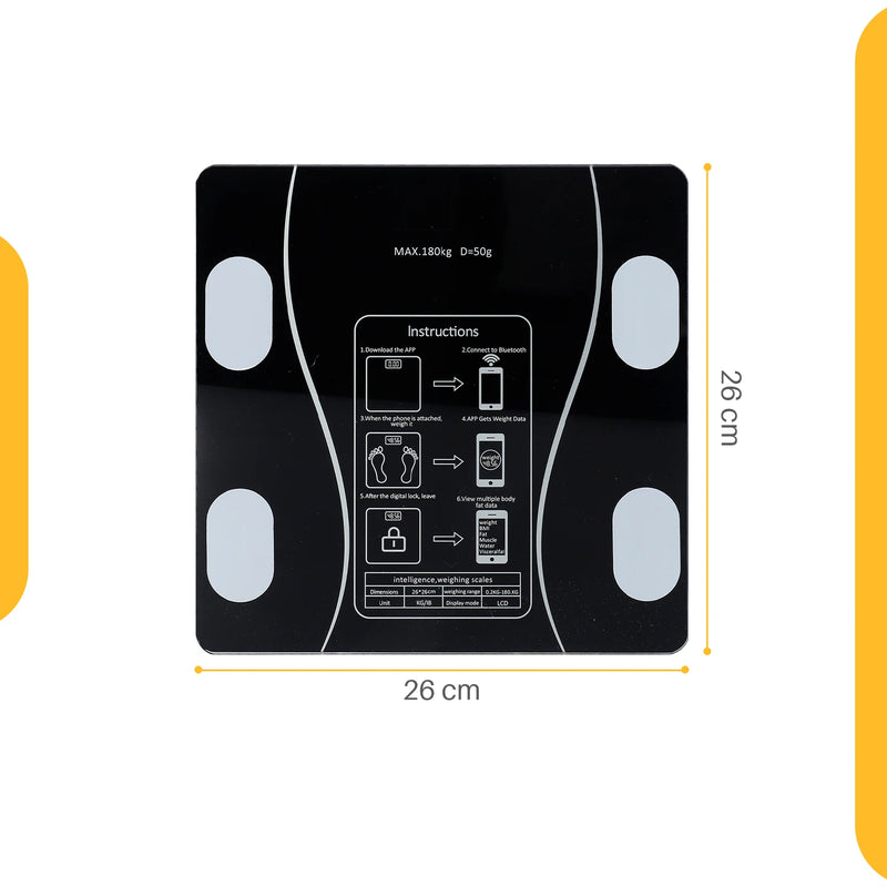 Balança Eletrônica Bluetooth Bioimpedância 180kg- Dolce Home