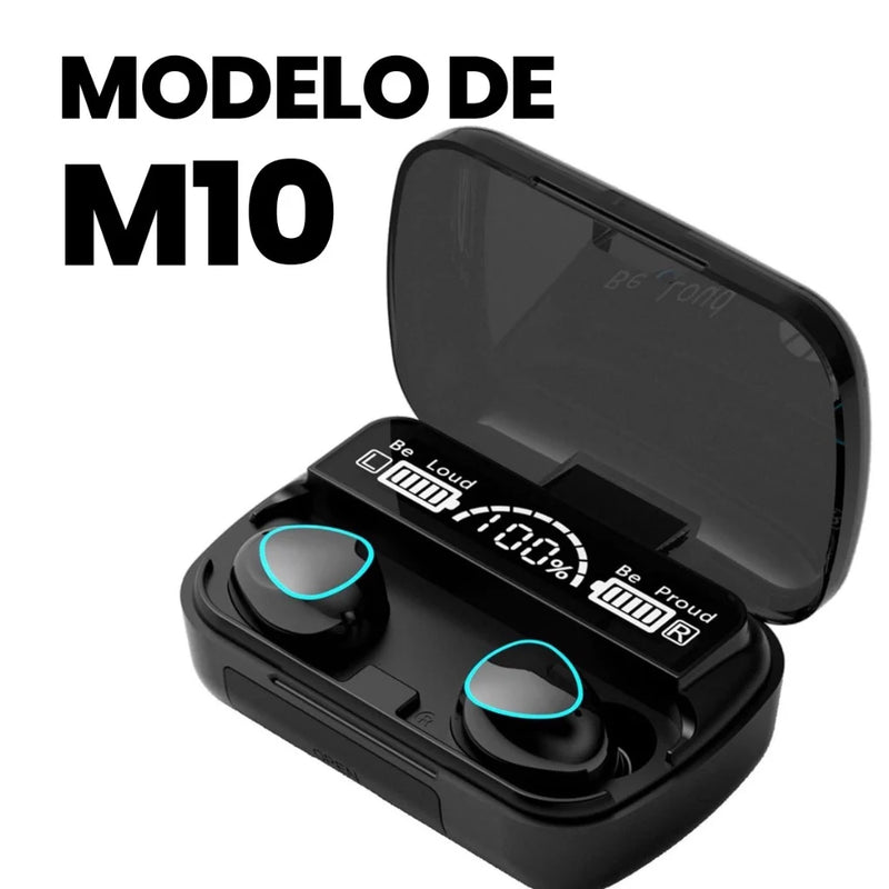 M10 Fone De Ouvido Bluetooth 5.1 Sem Fio TWS Touch Noise Reduction Waterproof