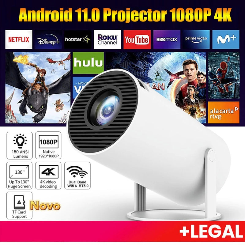 Projetor 4K HD 150 Polegadas Celular, Tv B0x, Xbox, PS, Pc, Wifi HY300 Pro Magcubic Envio Imediato