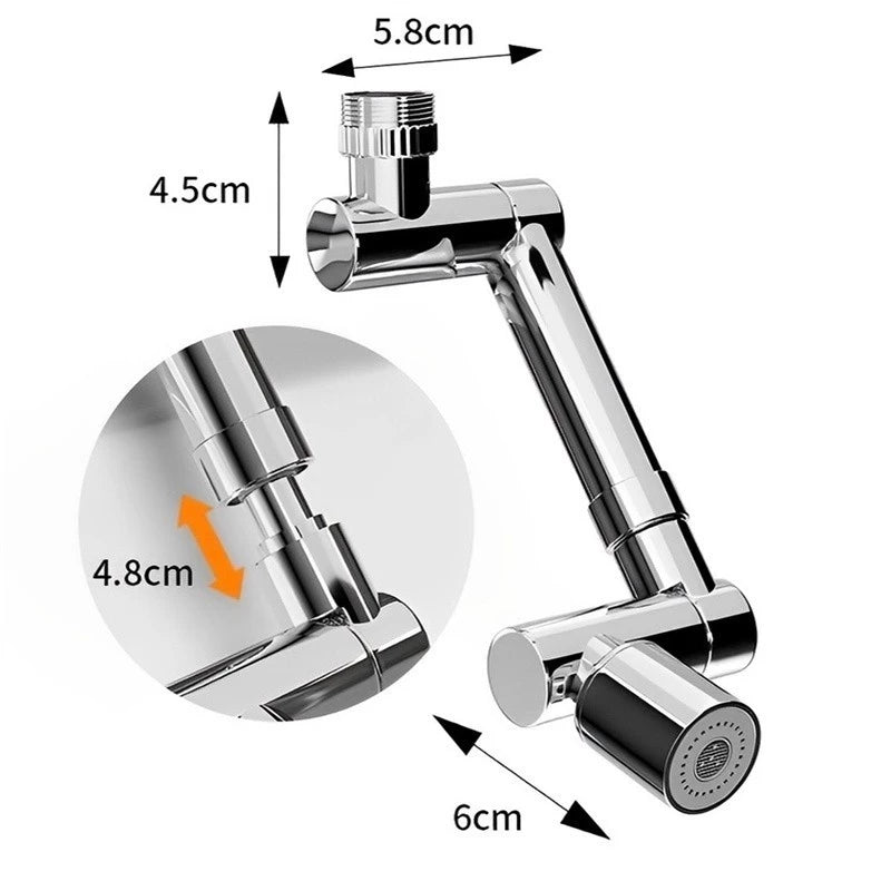 Bico Torneira Extensor Flexível 360 Graus Jato Arejador