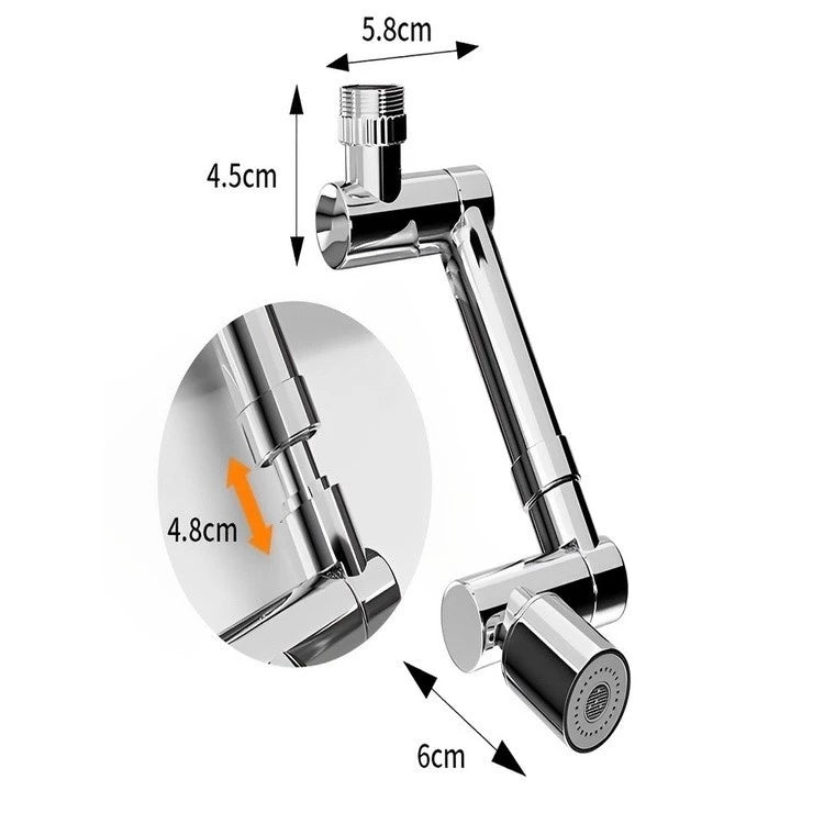 Bico Torneira Extensor Flexível 360 Graus Jato Arejador